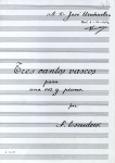 Portada de la partitura Tres cantos vascos (1939)